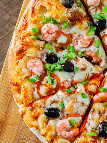 Prepizza con Camarones | Recetas Chilenas